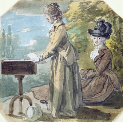 Lady Francis Scott und Lady Elliot, ca. 1770 von Paul Sandby
